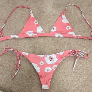 SHEIN Pink Floral Bikini Set